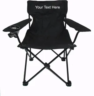 Imprinted Personalized C-Series Rider Classic Quad Chair - Black