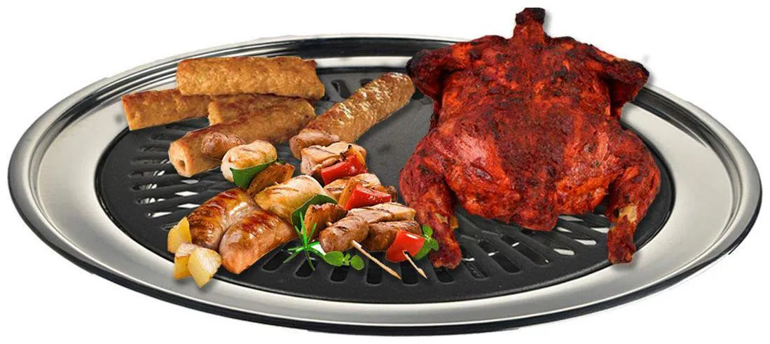 Indoor Gas Smokeless Barbeque Grill – Stainless Steel