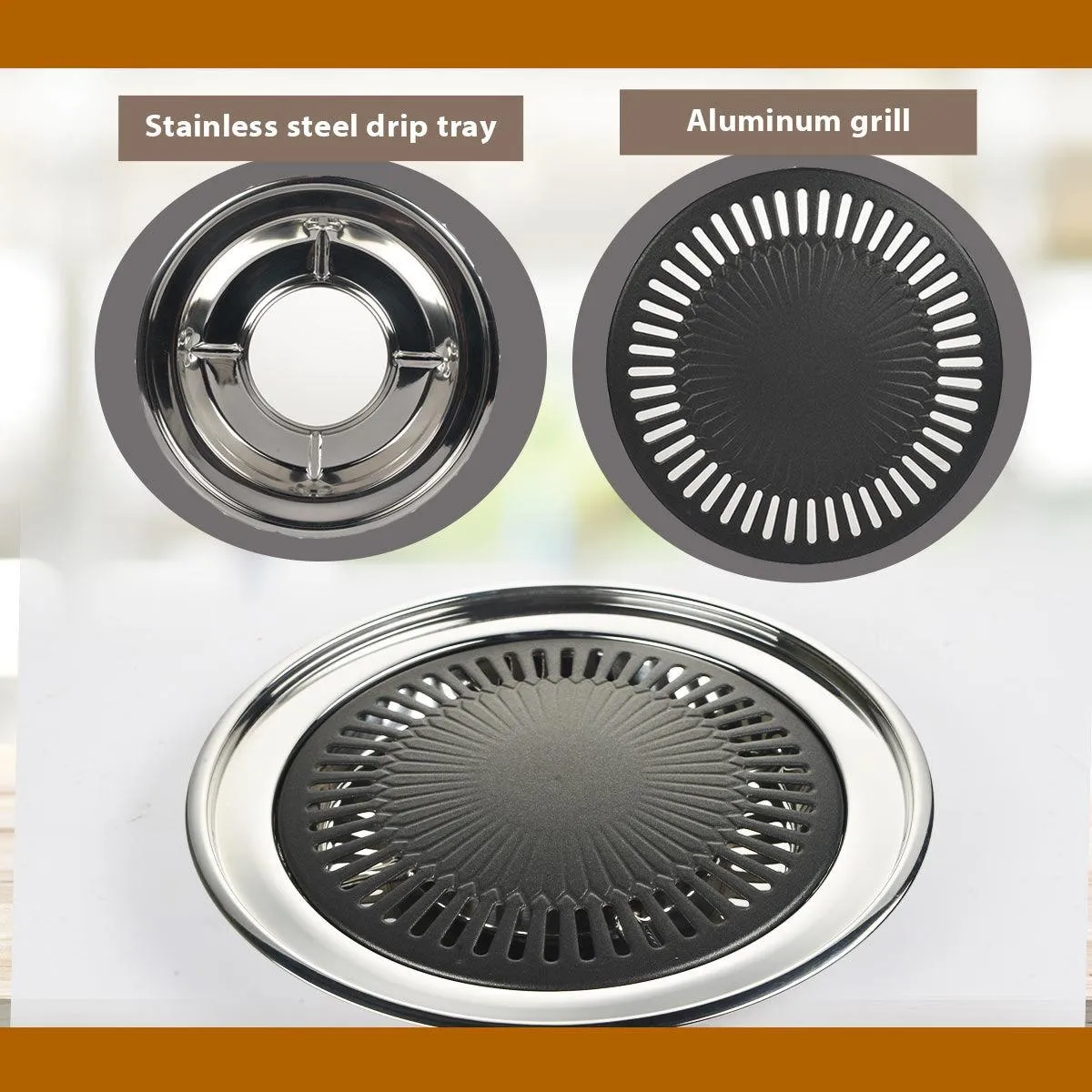 Indoor Gas Smokeless Barbeque Grill – Stainless Steel