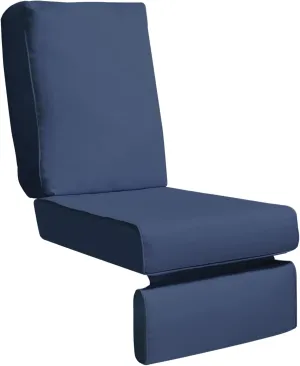 Indoor Outdoor Recliner Replacement Cushion, Patio Furniture Chair Sofa Washable Cushion Deep Seat, UV Protected, Fade Protected and Water Spill Repellet, Cover Can be Replaced (Navy Blue)