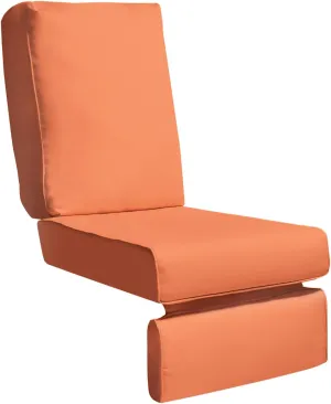 Indoor Outdoor Recliner Replacement Cushion, Patio Furniture Chair Sofa Washable Cushion Deep Seat, UV Protected, Fade Protected and Water Spill Repellet, Cover Can be Replaced (Orange)