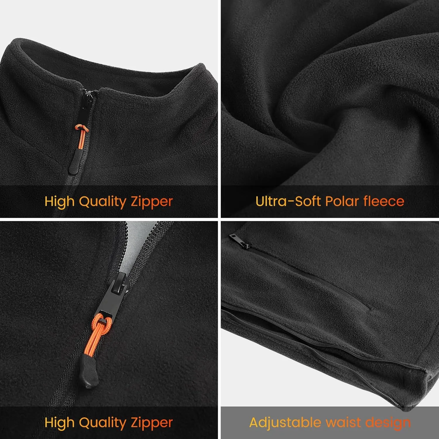 ISOPHO Heated Vest for Men Women, Lightweight Fleece Electric Heated Jacket – USB Charging for 8 Hours Heating (No Battery)