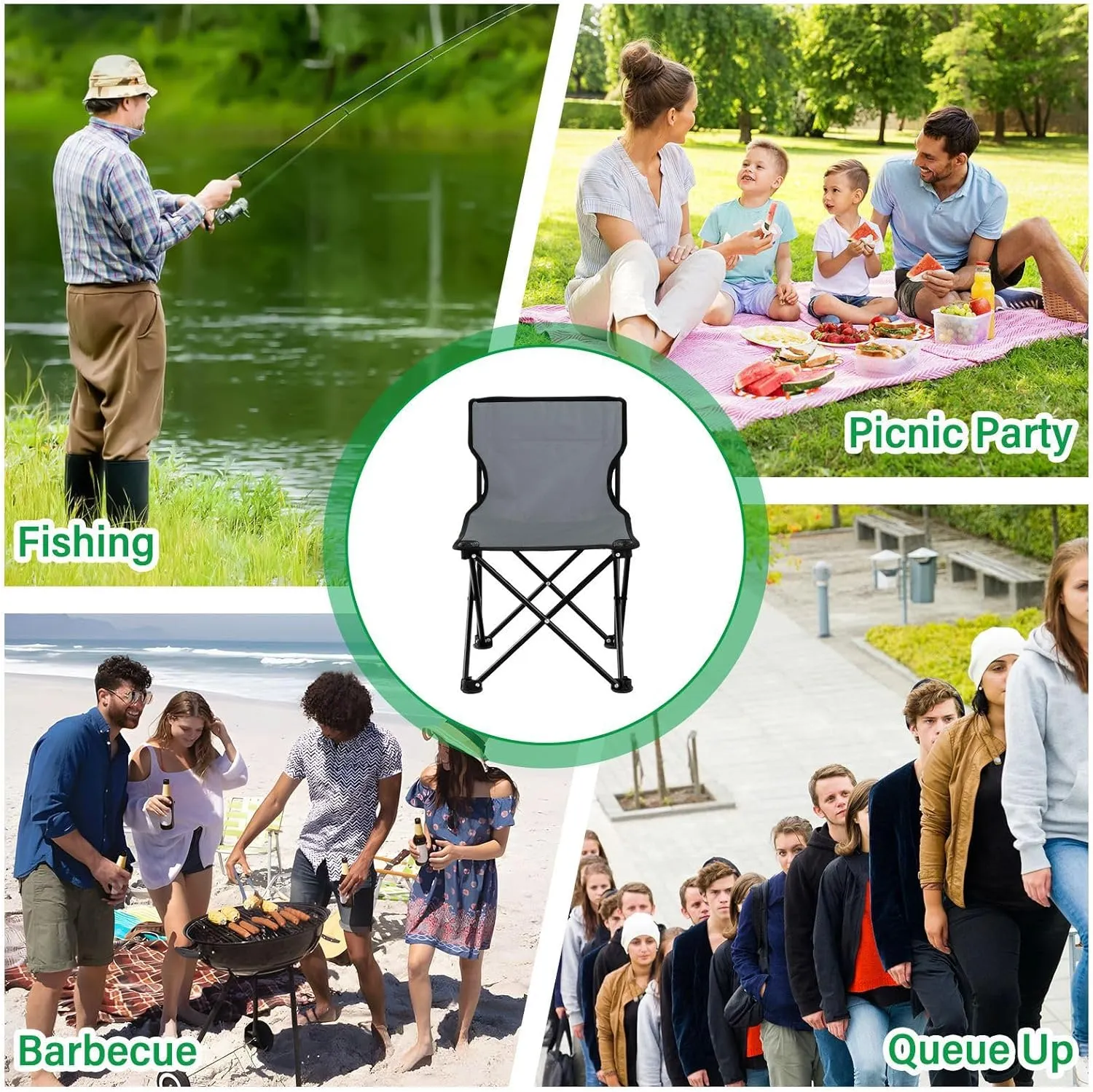 J JOYSAY Mountain Rock Gradient Portable Camping Chair Lightweight Outdoor Folding Chair for Adults Fishing Chair for Outside Camping Hiking Sports Beach Travel