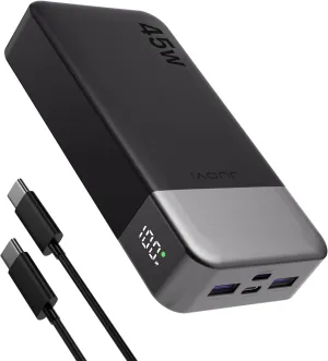 J2621 Power Bank Portable Charger,20000mAh 45W PD3.0 QC 4.0 Fast Charging Battery Pack with LED Display,2 USB-C,2 USB-A for iPhone 15 16, MacBook