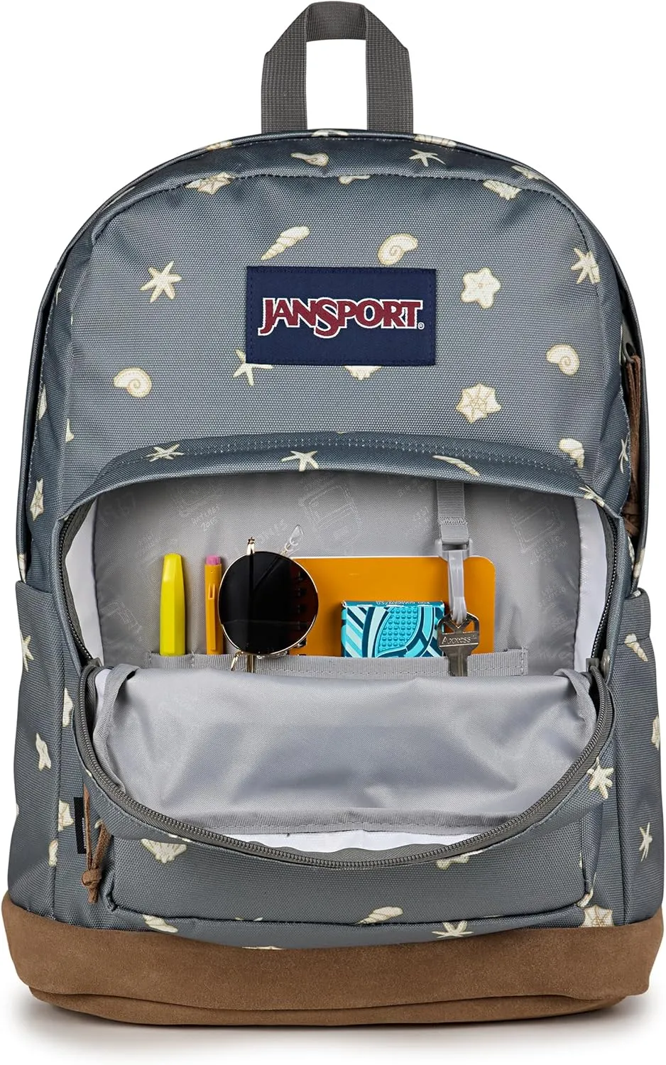 JanSport Right Pack Backpack - Durable Daypack with Padded 15" Laptop Sleeve, Spacious Main Compartment & Integrated Water Bottle Pocket,Shell Yes​ Grey