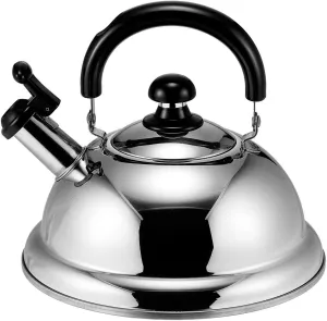 JapanBargain, Quickone Takei Energy-Saving Fuefuki Whistle Kettle, Induction Cookware, Made in Japan, 2.5 Liter