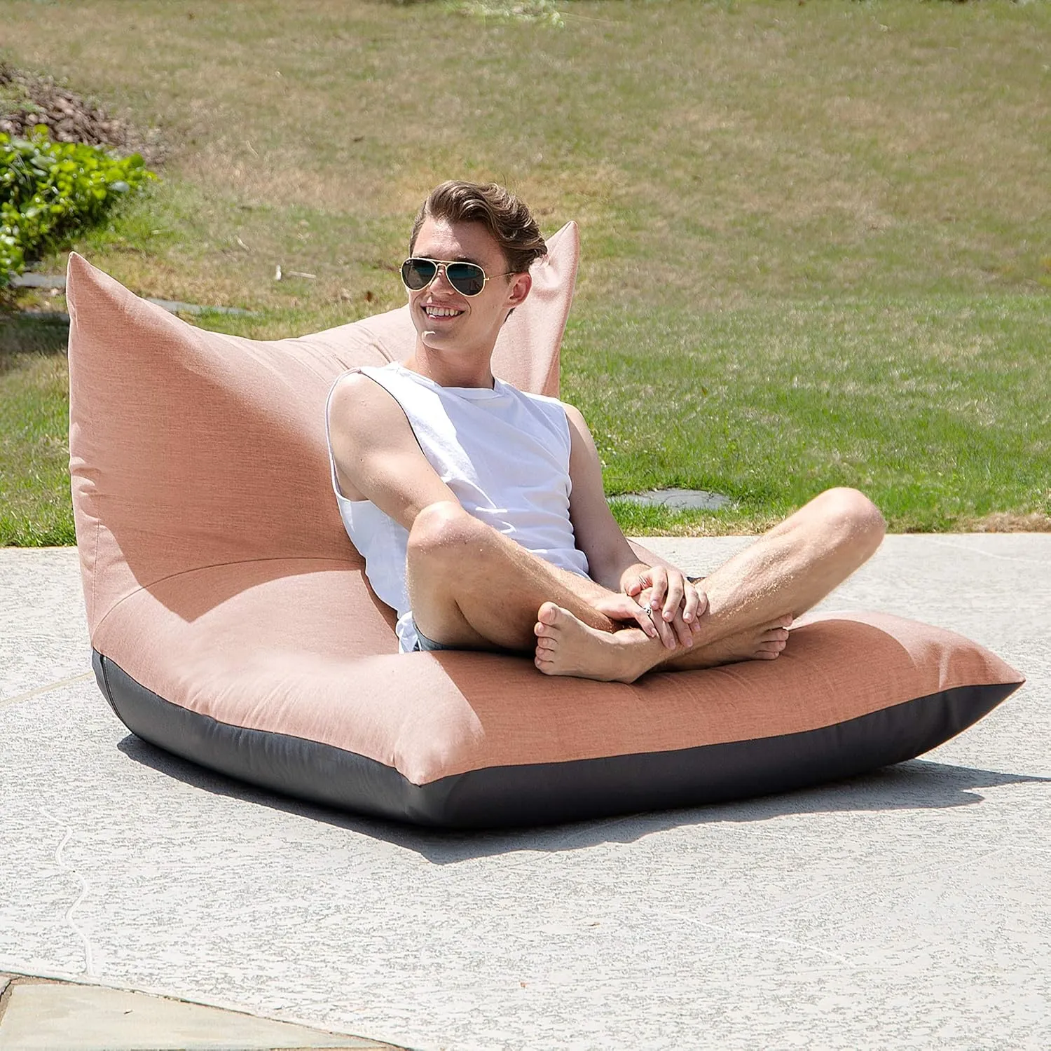 Jaxx Finster Outdoor Lounge bean bag chair, Petal