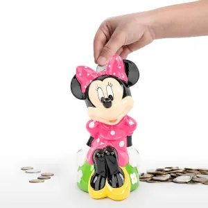 Jay Franco Disney Minnie Mouse Ceramic Coin Bank – Kids Décor Money Saving Piggy Bank