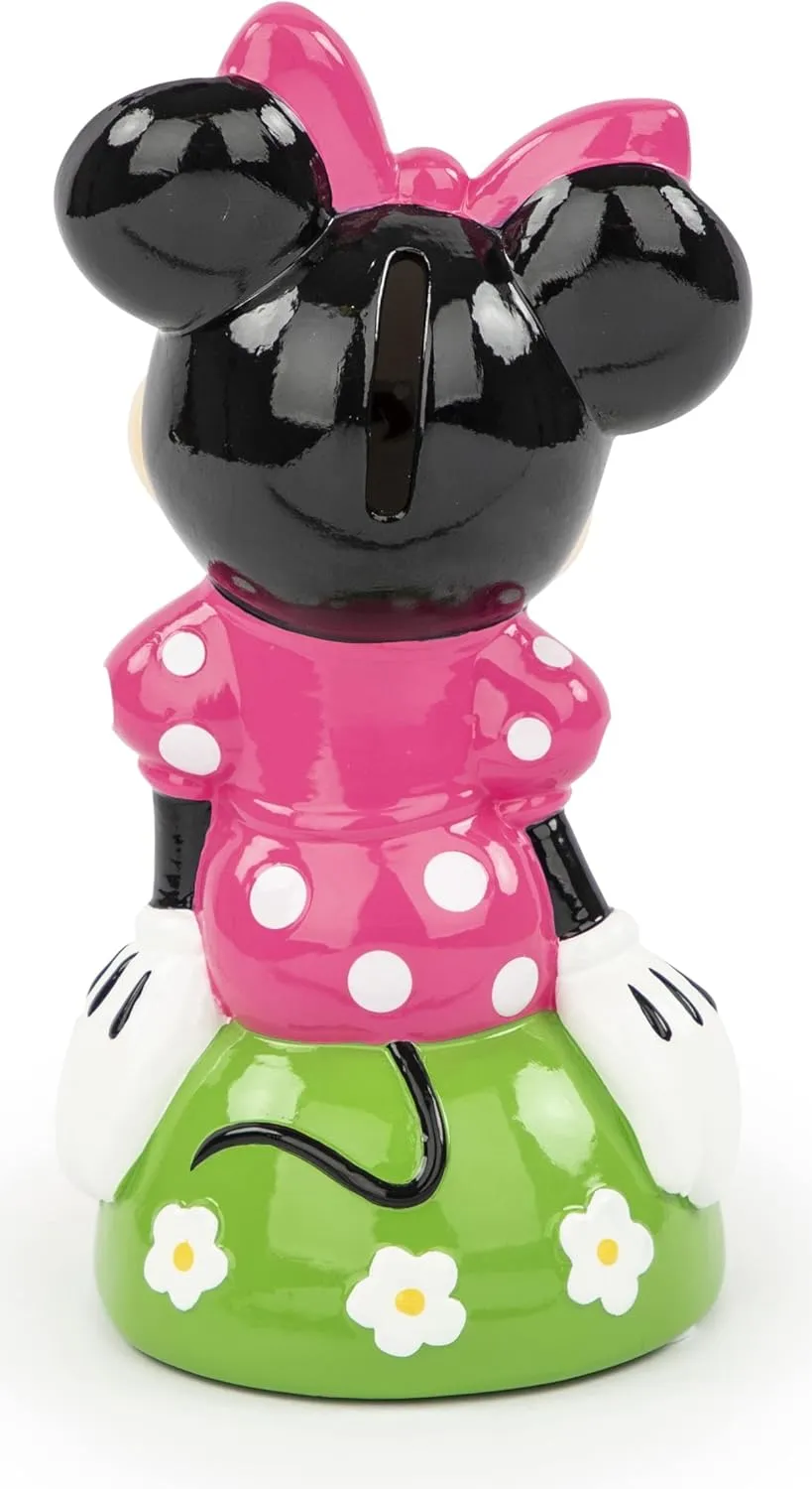Jay Franco Disney Minnie Mouse Ceramic Coin Bank – Kids Décor Money Saving Piggy Bank