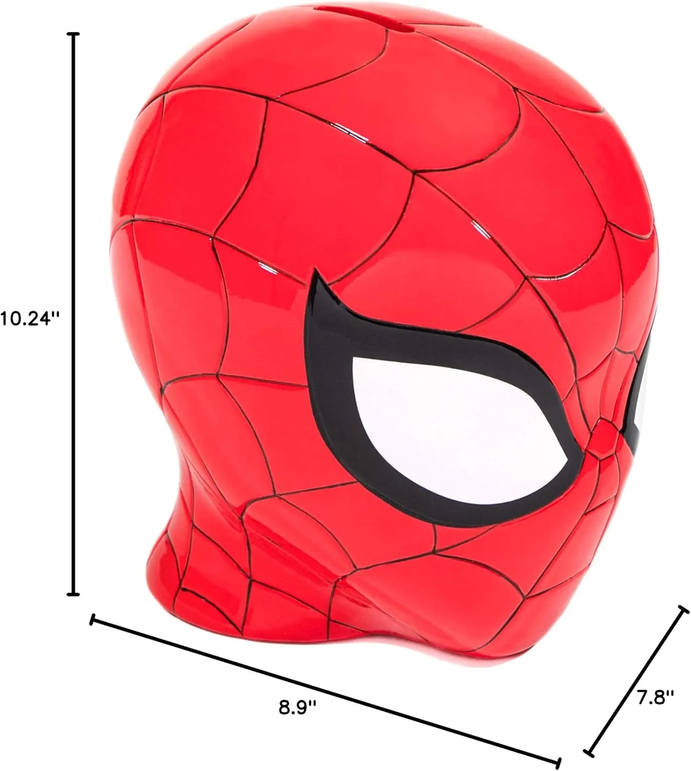 Jay Franco Marvel Spiderman Ceramic Coin Bank - Kids Decor Money Saving Piggy Bank (Official Marvel Product)