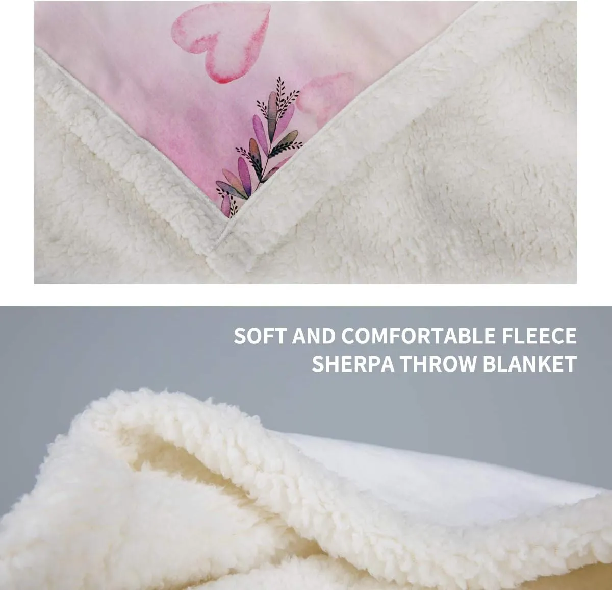 Jekeno Cactus Flower Sherpa Blanket Smooth Soft Print Throw Blanket for Sofa Chair Bed Office 50"x60"