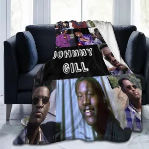 Johnny Gill Blanket Flannel Fleece Printed Throw Blankets Ultra Soft Micro Warm Blanket for All Season Bedding Chair Sofa Couch Bed 50"x40"