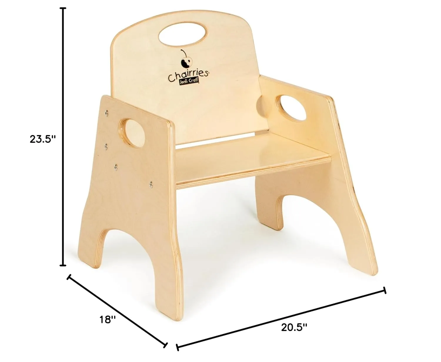 Jonti-Craft 6804TK Chairries Stackable Chair, RTA, 13" Height