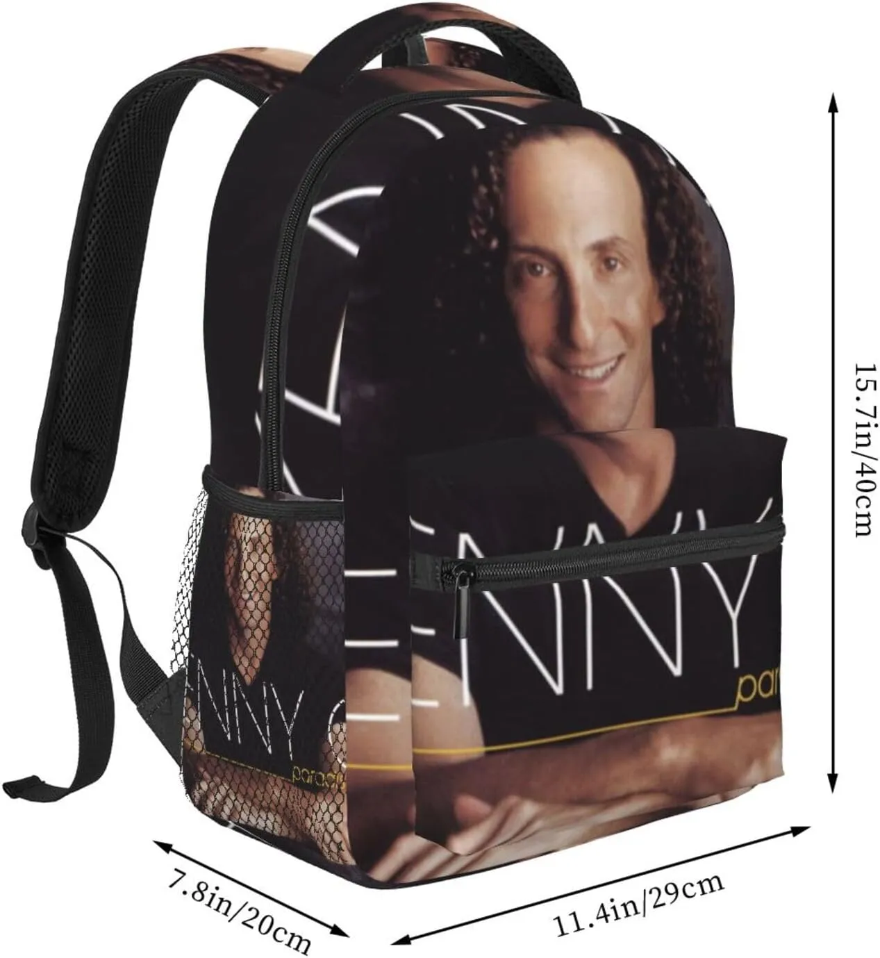K-enny G lightweight casual student backpack with adjustable shoulder straps and cushioned back for comfort Black