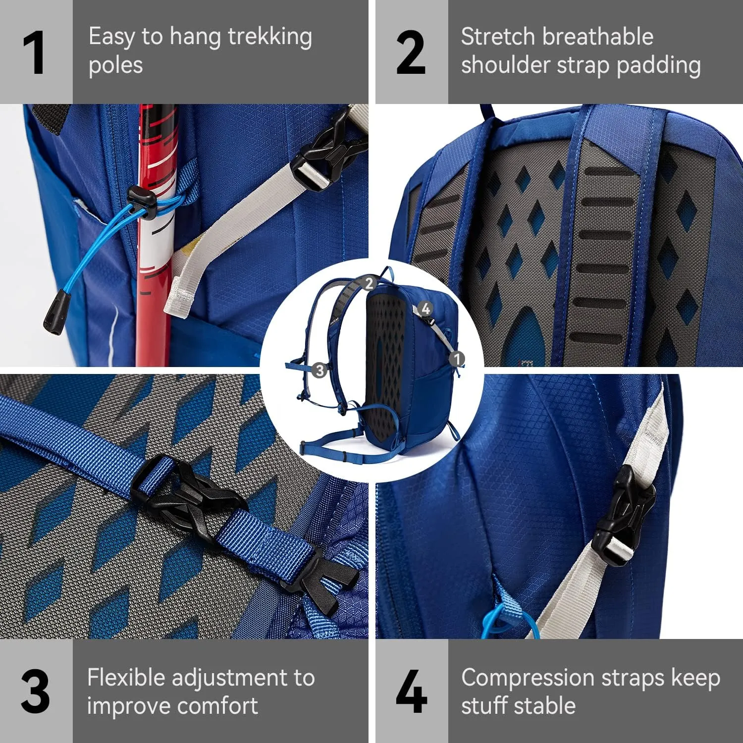 KAILAS Adventure 22L Lightweight Hiking Backpack Waterproof Trekking Backpack Small Daypack Outdoor Camping Trip Travel