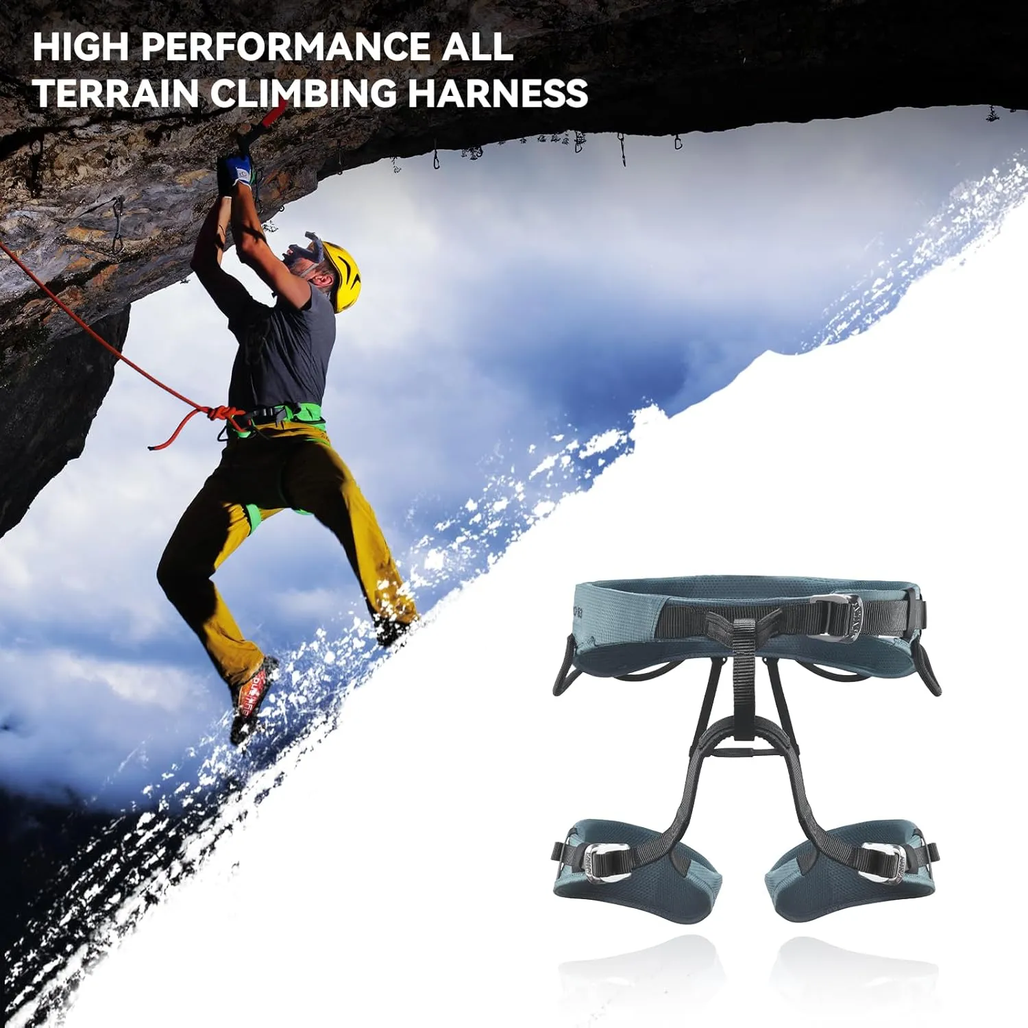 KAILAS B3 Rock Climbing Harness Men Adjustable Roofing Harness Women Indoor Climbing Rappelling Protect Durable