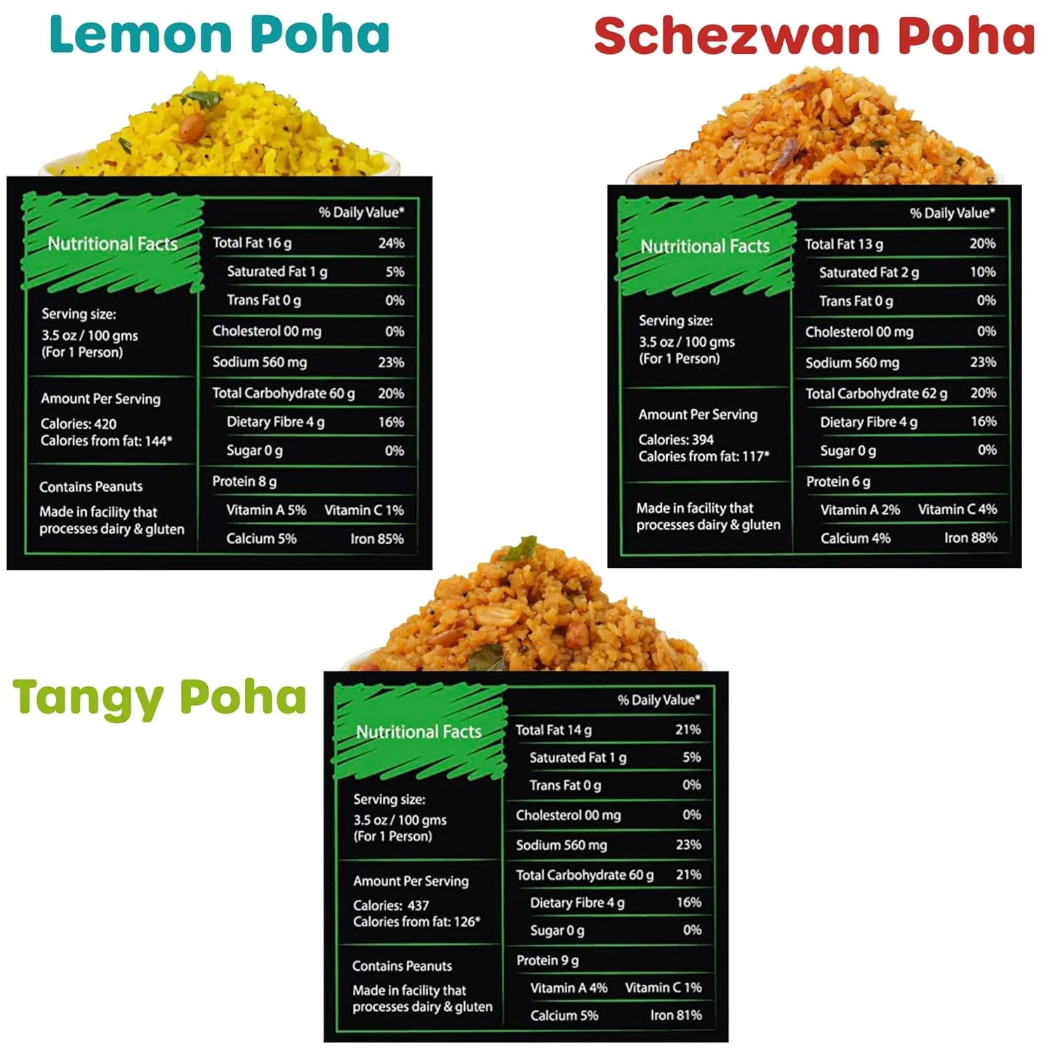 Kapka Assorted Variety Indian Meals - 5 Pack - Ready to Eat Authentic Vegan Prepared Food - Just Add Water - Microwaveable Plant-Based Snacks for Breakfast, Lunch, Non-GMO, No Additives - 3.5oz Each