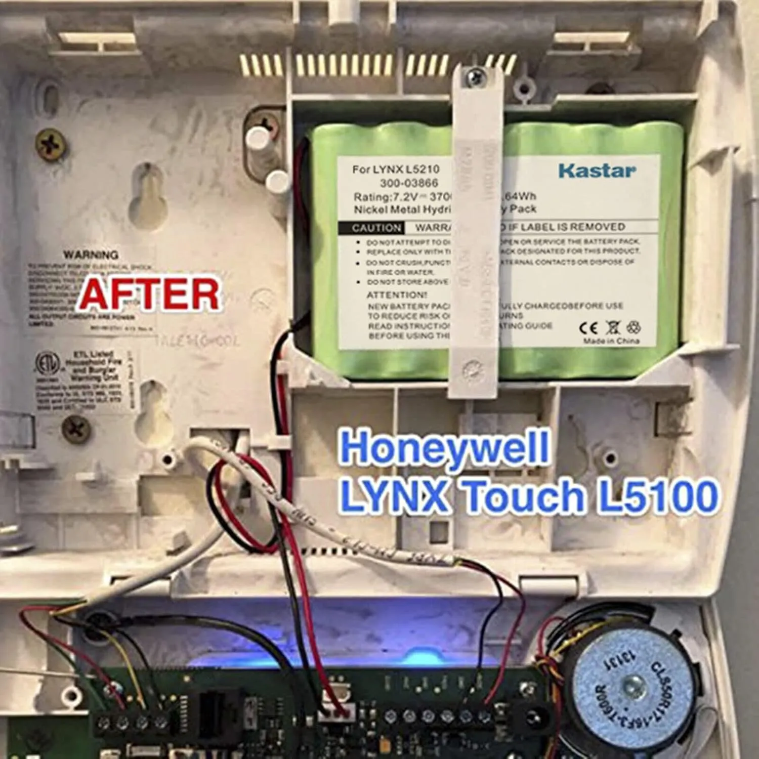 Kastar 4-Pack Battery Replacement for Honeywell 300-03866, Honeywell LCP500-4B, Honeywell LYNXRCHKIT-SHA, Honeywell OSA214, ADT Honeywell Lynx Plus, Honeywell Lynx 5100, Honeywell Lynx 5200 Alarm