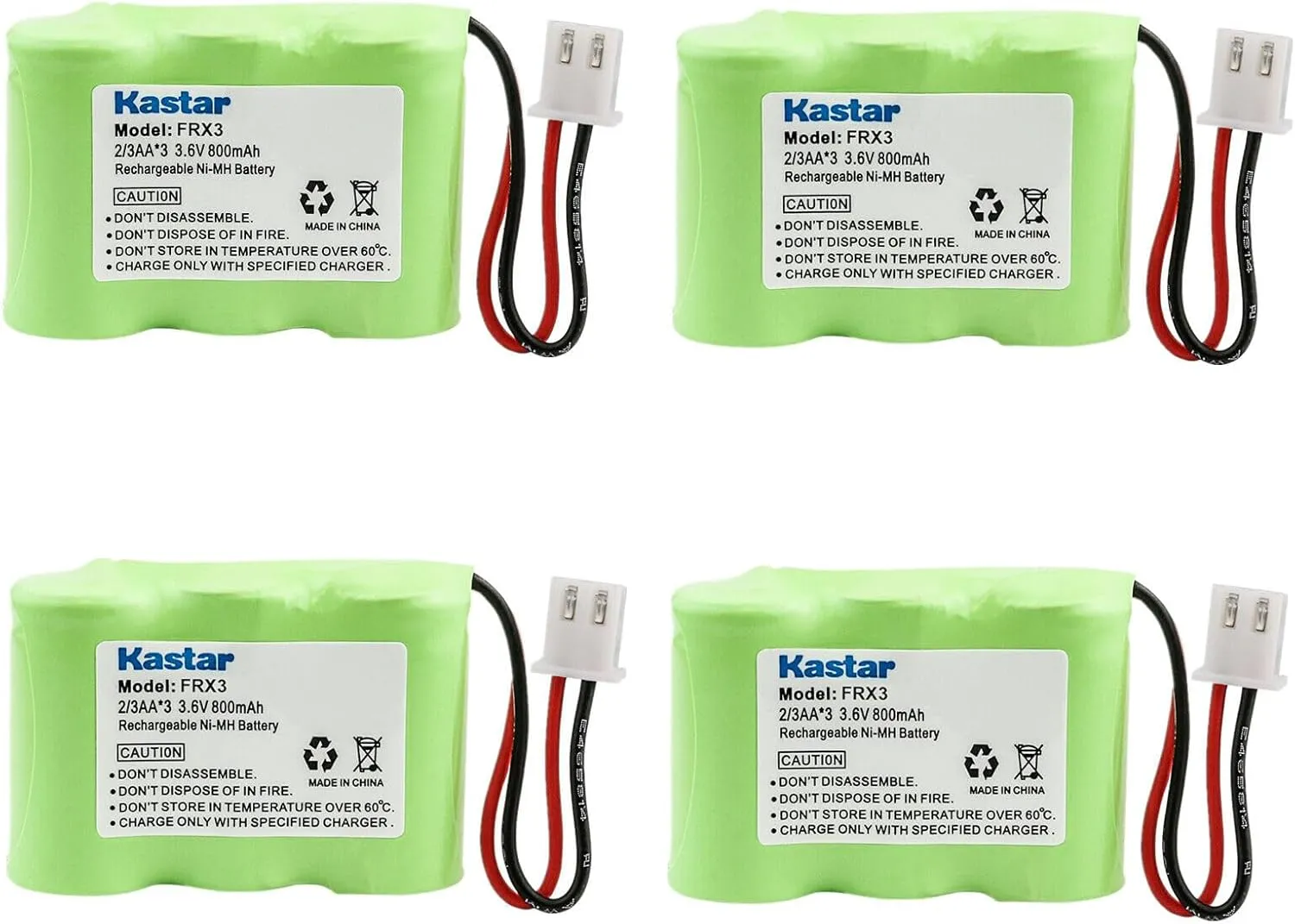 Kastar 4-Pack Rechargeable Ni-MH Battery Compatible with Eton FRX3 Axis Radio, Eton FRX3 0000101, Eton/GRUNDIG FR360-BAT, FR360 Radio (Don't fit Eton FRX3  FR250 FR300 FR350 FR370 FR400 FR405 FR600)