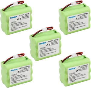 Kastar 5-Pack 7.2V 2300mAh Ni-MH Battery Replacement for ADT/Protection One Control Box Battery, JC1P-BH722 Security Control Panel Battery, DANTONA CUSTOM223, 2GIG BATT1X, 2GIG BATT2X Console
