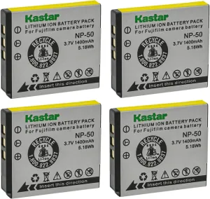 Kastar NP-50 Battery 4-Pack Replacement for Lectrosonics LB-50 Battery, Lectrosonics SSM Transmitter & IFBR1B Receiver, IFBR1B Bodypack Receiver, Lectrosonics 40117 Camera