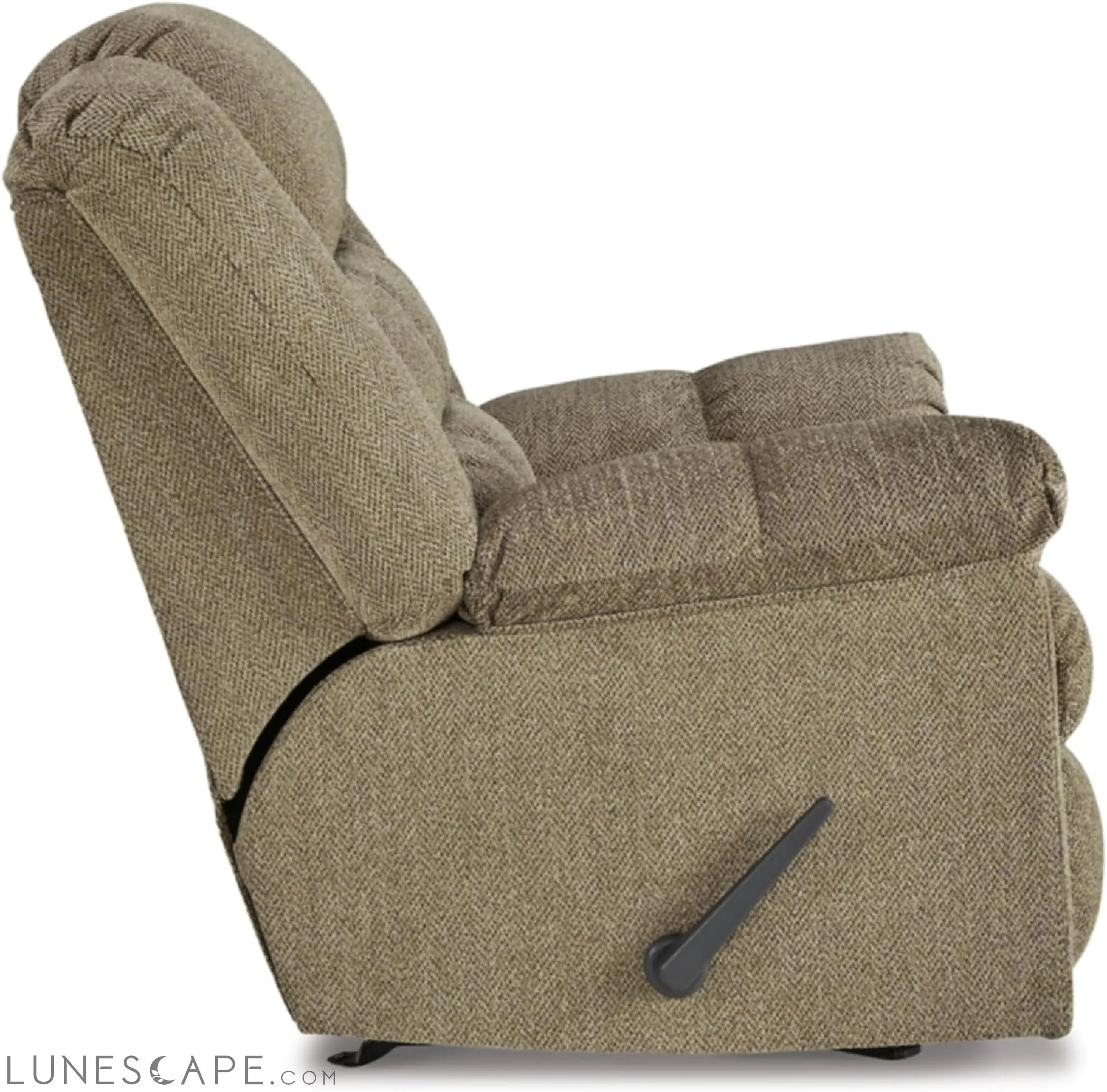 Kegler Contemporary Tufted Manual Rocker Recliner, Light Brown