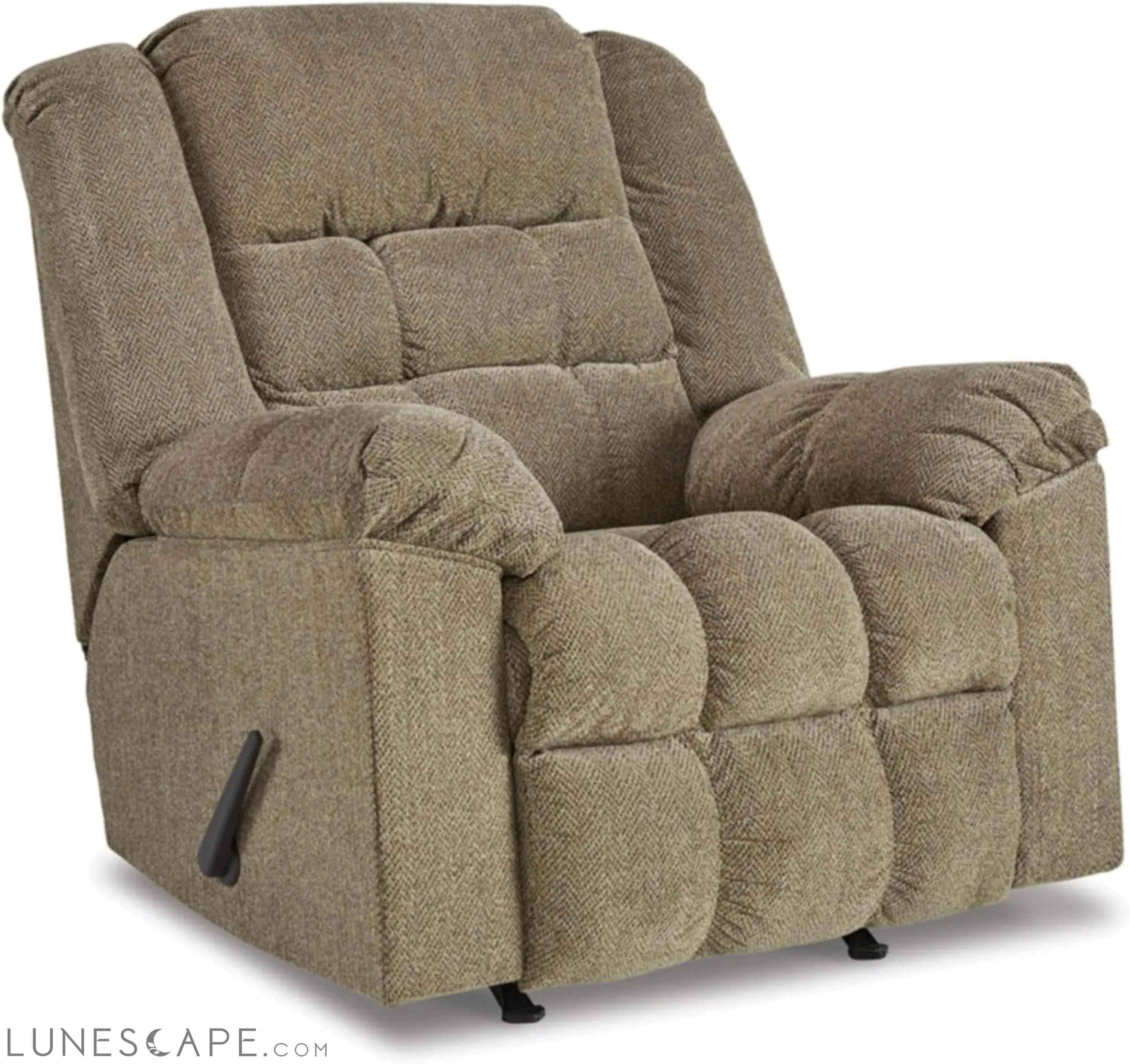 Kegler Contemporary Tufted Manual Rocker Recliner, Light Brown