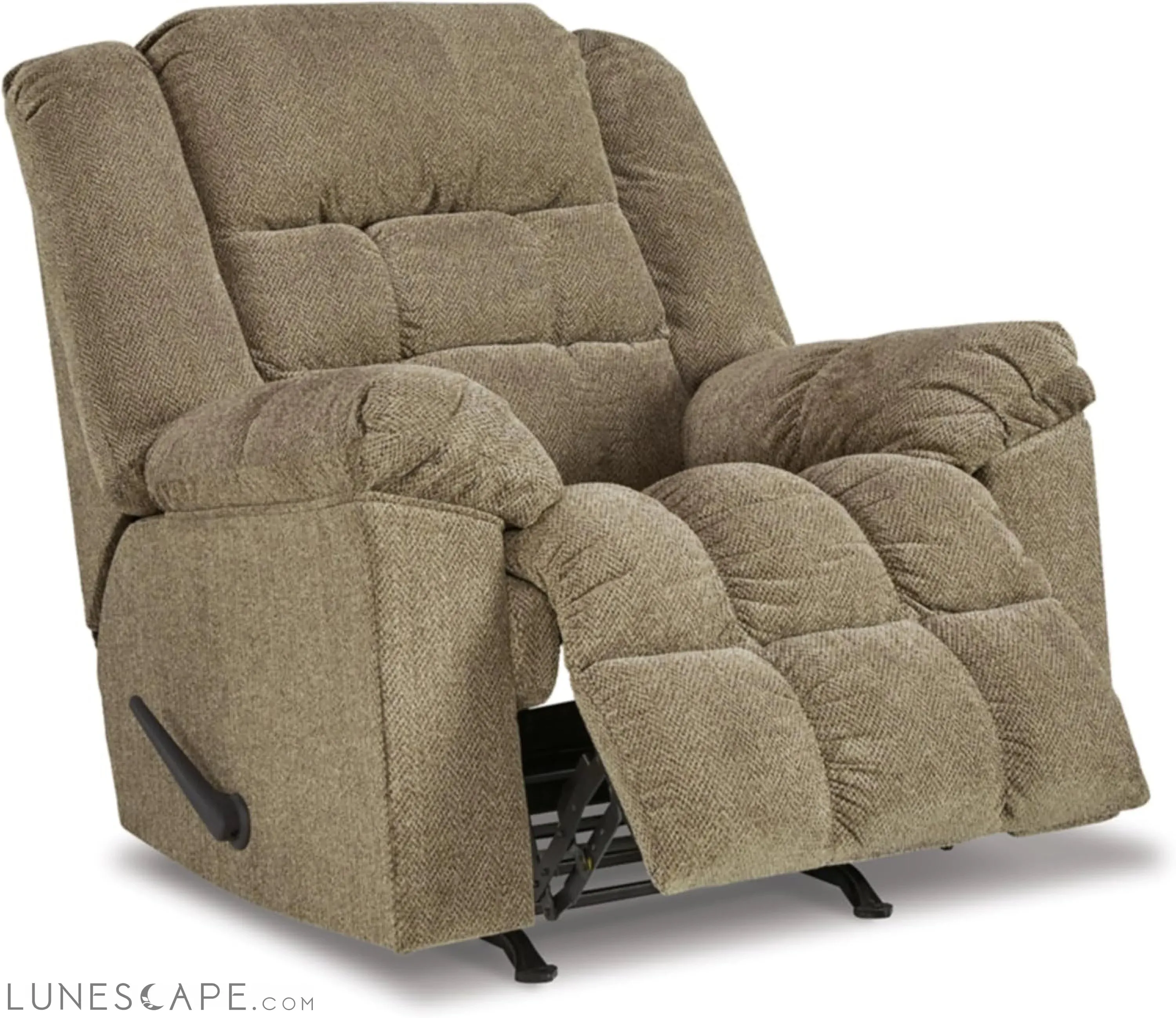 Kegler Contemporary Tufted Manual Rocker Recliner, Light Brown