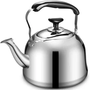 Kettle,Non-Slip Gas Stainless Steel Teakettle for All Stovetop with Ergonomic Handle Whistling Teapot Whistling Tea Quick Boil Kettle -4L Teapots(4L)