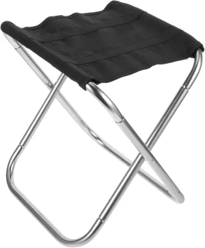 KICHOUSE Collapsible Camping Stool Lightweight Aluminum Alloy Portable Folding Bench Garden Stool for Adults
