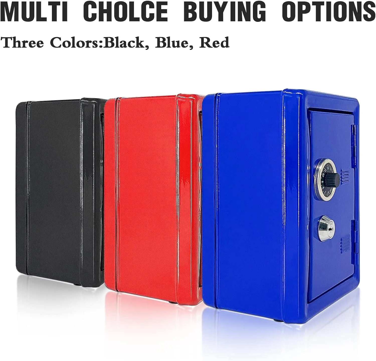 Kids' Safe Piggy Bank, Metal Safe with Key, Money Saving Box for Children, Boys Girls Best Giftoney Banks (Blue, One Size)