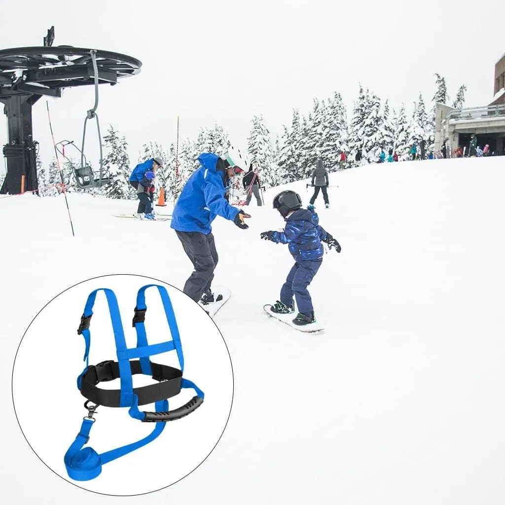 Kids Ski Harness Snowboard Harness with Long Ski Leash Roller Harness for Skating, Skateboarding, Snowboard