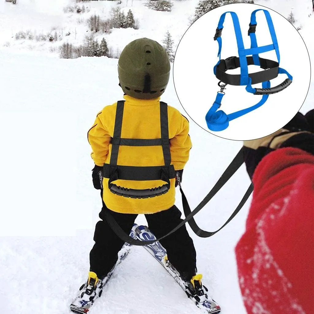 Kids Ski Harness Snowboard Harness with Long Ski Leash Roller Harness for Skating, Skateboarding, Snowboard