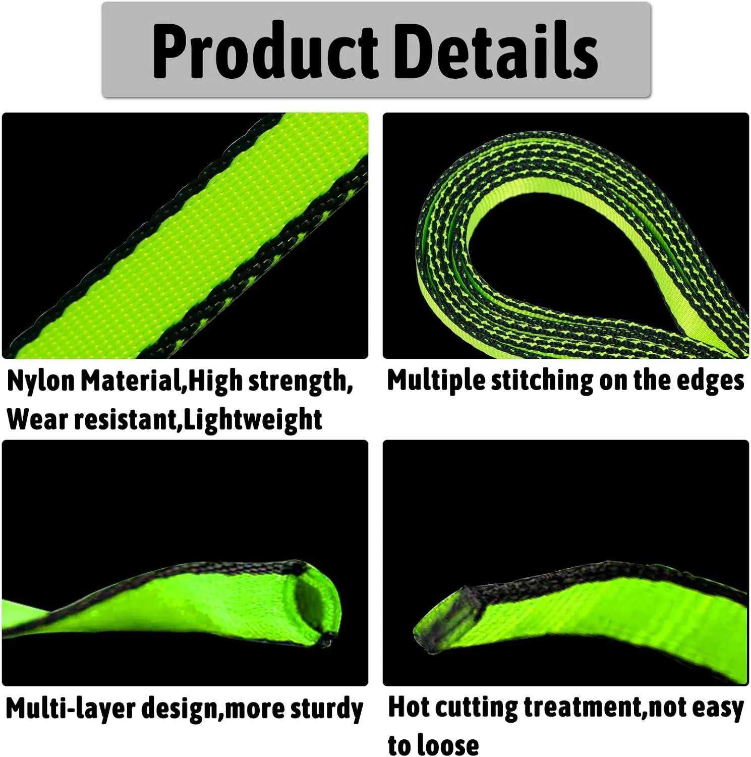 KIKIGOAL 18MM Nylon Climbing Sling Runner 23KN CE2008/EN566 Rock Climbing Webbing Straps for Outdoor Climbing, Rappelling, Swing, Yoga Hammock etc