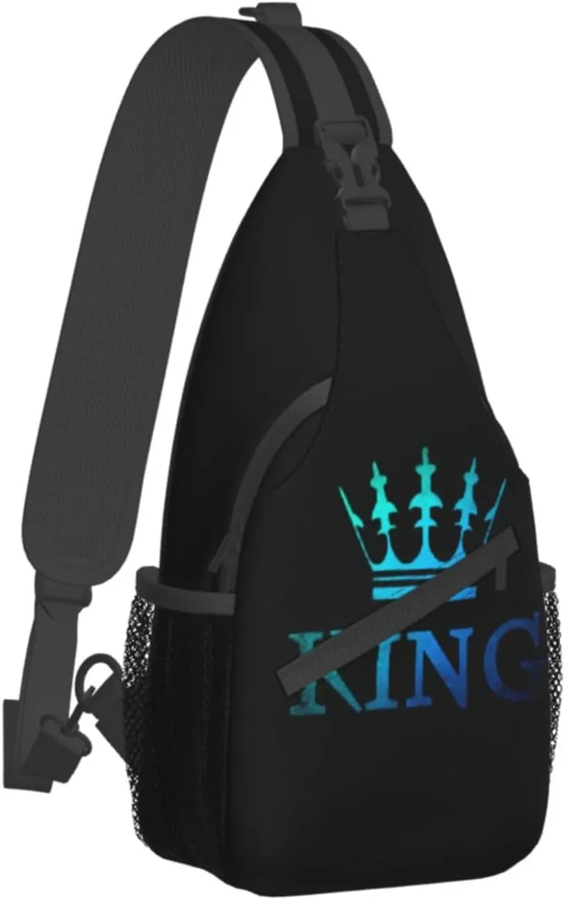 King Shoulder Bag Lion Sling Backpack Daypack Casual Backpack Hiking Bag Men Backpack Bag