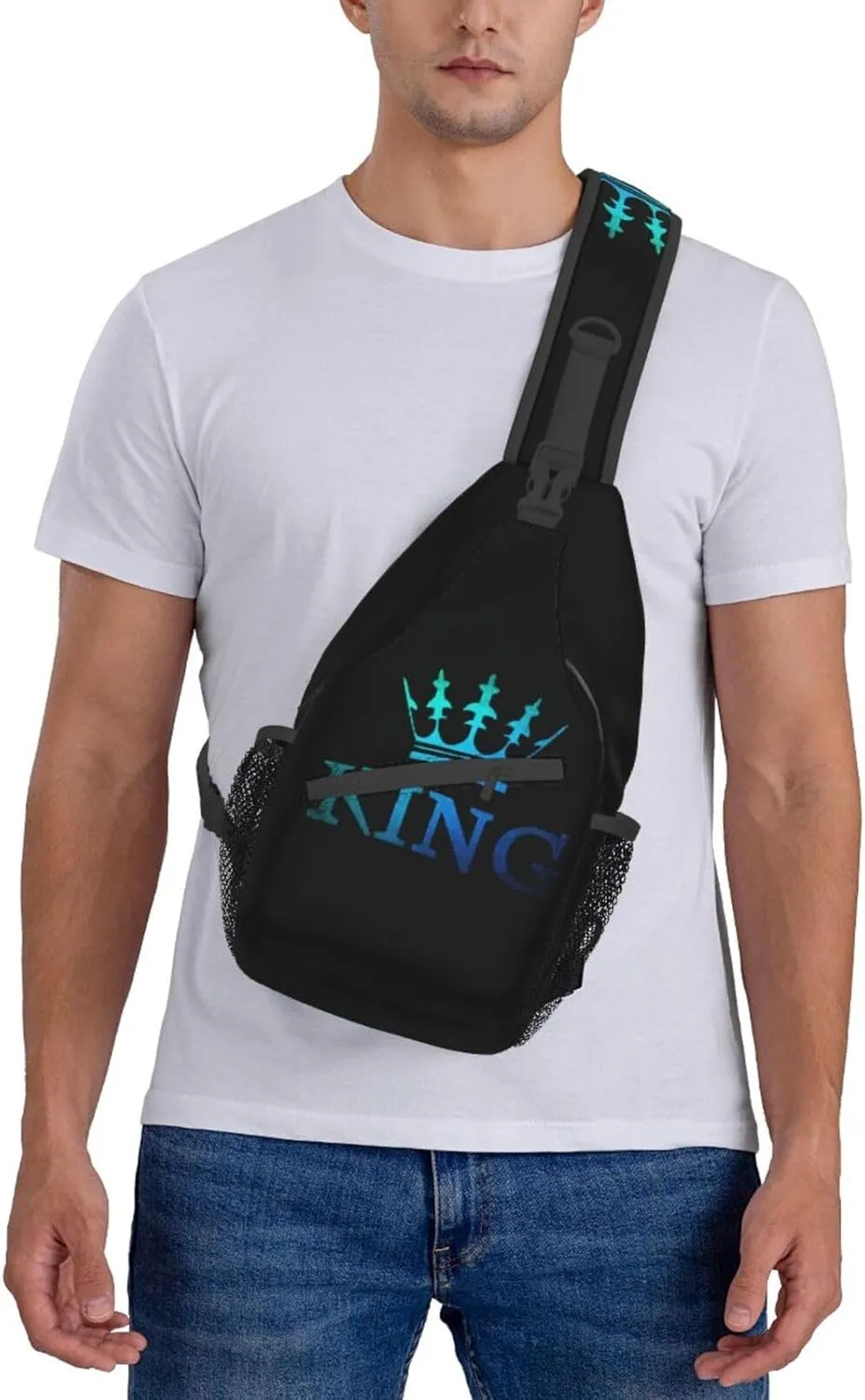 King Shoulder Bag Lion Sling Backpack Daypack Casual Backpack Hiking Bag Men Backpack Bag