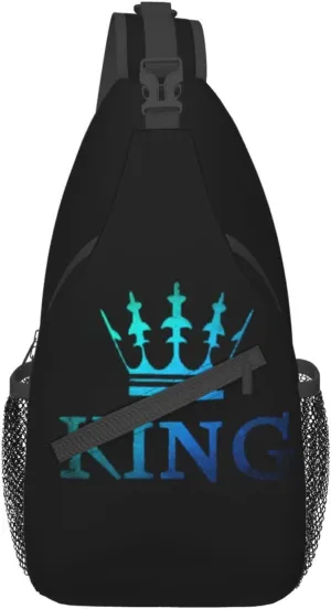 King Shoulder Bag Lion Sling Backpack Daypack Casual Backpack Hiking Bag Men Backpack Bag