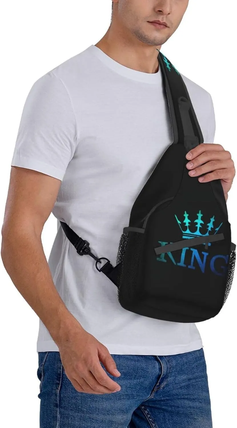King Shoulder Bag Lion Sling Backpack Daypack Casual Backpack Hiking Bag Men Backpack Bag
