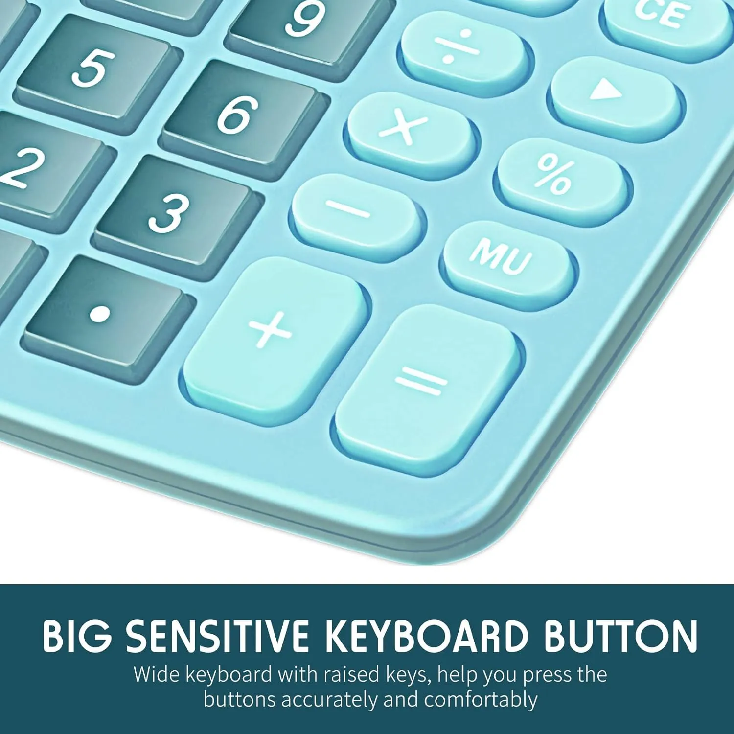 Konohan 8 Pieces 12-Digit Calculator, Solar Basic Desktop Calculator Large Display Electronic Dual Power Handheld for Home Office School(Blue)