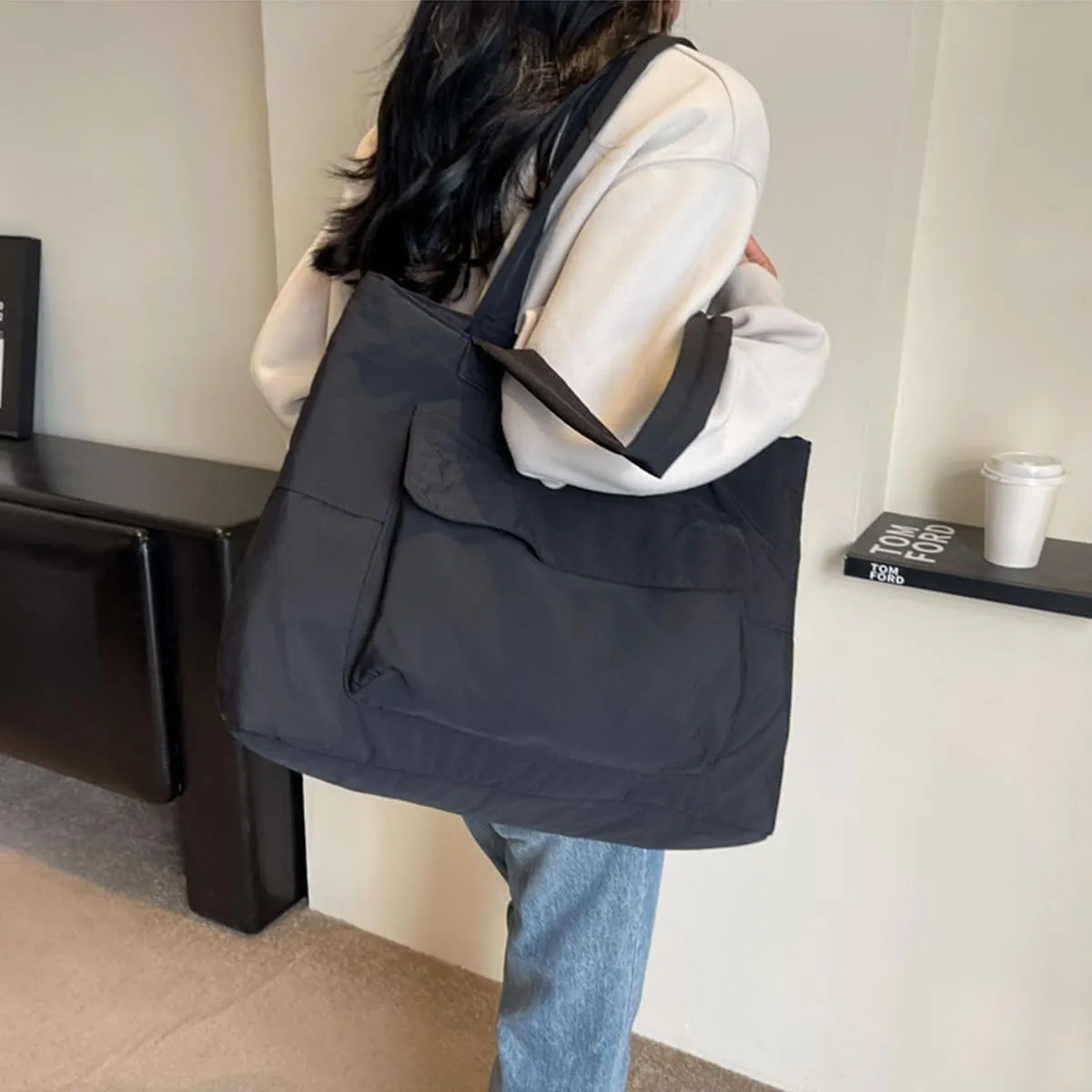 Korean version Japanese women's handbag Women's casual high-capacity commuting nylon shoulder bag