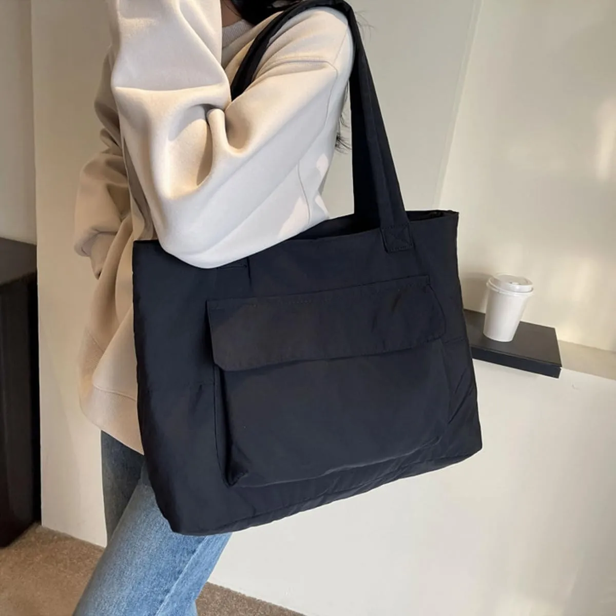 Korean version Japanese women's handbag Women's casual high-capacity commuting nylon shoulder bag