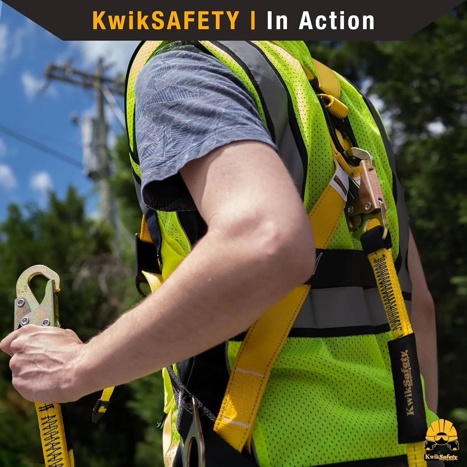 KwikSafety - Charlotte, NC - TYPHOON Ironworker Safety Harness [3 D-Ring, Tool Lanyard Loop] Construction ANSI Tested OSHA