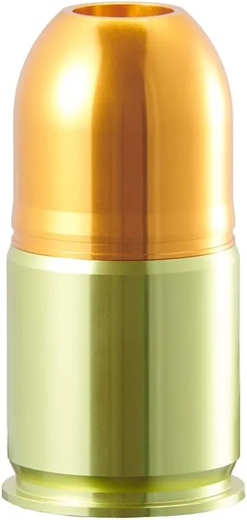 Lancer Tactical Green Gas Shell CNC Aluminum Airsoft 40mm Green Gas Shell-(60-120 Rounds, Gold/Green/Silver/Black)