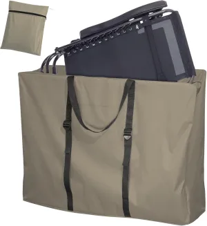 Large Outside Folding Chair Storage Bag with Zipper and Handles, 600D Folding Chair Carry Bag for Zero Gravity Chair Cover, Portable Folding Lounge Chair Carrying Bags, 43" L x 11" W x 29" H (Brown)