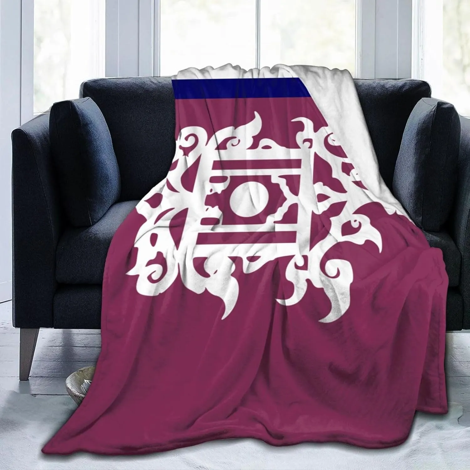 Late 19th Century Flag of Sulu Throw Blanket for Couch 50"x40" Soft Warm Cozy Sofa Chair Bed Home Decor Blanket Flannel Throw Blankets