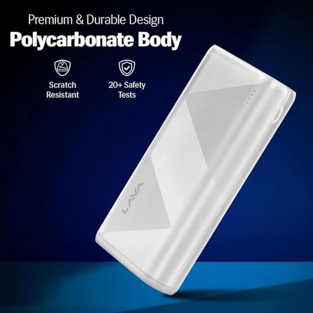 Lava POWERMAX 22.5W Power Bank with Triple Charging Ports (Black)