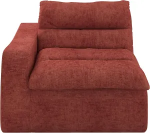 Lazy Floor Sofa Modern Lounge Chair with Left Arm, Comfortable Beanbag Sofa for Living Room, Bedroom, Office, Orange