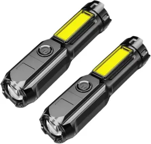 LED Flash er Bright Zoomable Handheld Flash Reable for Camping Emergency Home Use, 2 Packs