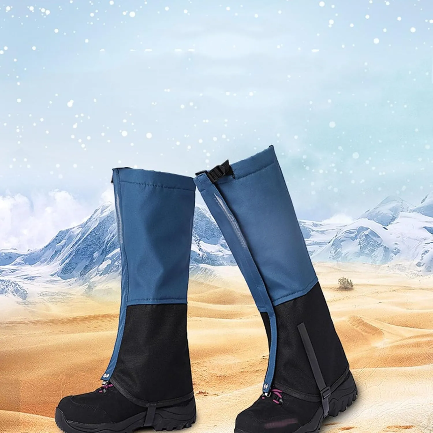 Leg Gaiters,Outdoor Gaiter,Padded Gaiters, Waterproof Zippered Leg Gaiters,Adjustable Size Sports