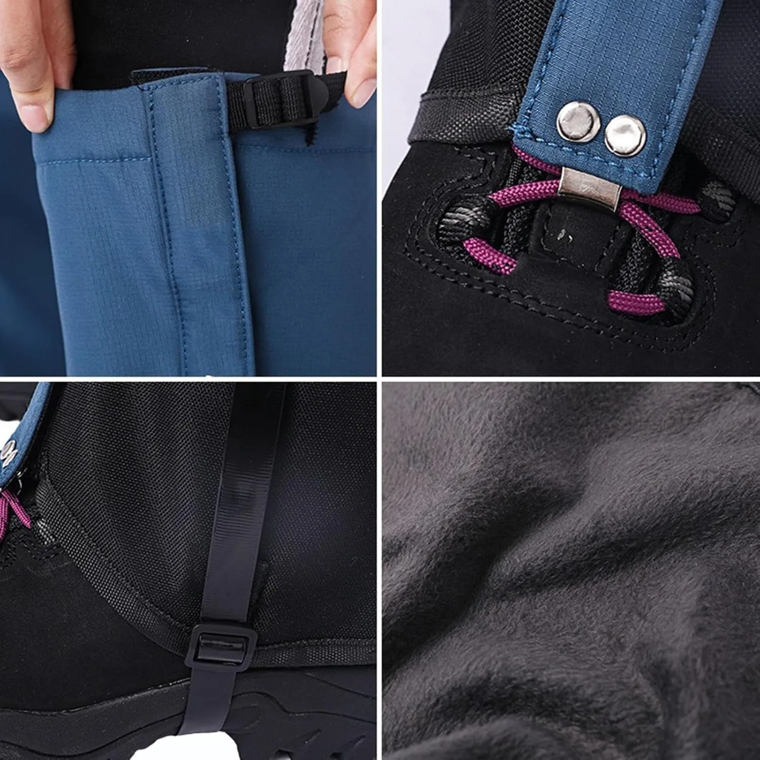 Leg Gaiters,Outdoor Gaiter,Padded Gaiters, Waterproof Zippered Leg Gaiters,Adjustable Size Sports